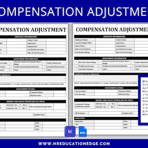 Formulier voor aanpassing compensatie: verzoek om salariswijziging (digitale download)