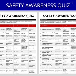 Quiz sulla sicurezza OSHA - Formazione sulla sicurezza dei dipendenti sul posto di lavoro - Politiche sui DPI Segnalazione di incidenti Risposta alle emergenze antincendio Conformità alla sicurezza dei pericoli, risorse umane