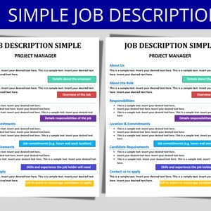 Editable Job Description Template: HR Form (Word)