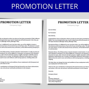 Sjabloon promotiebrief: bewerkbaar woord | Loopbaanontwikkeling van medewerkers