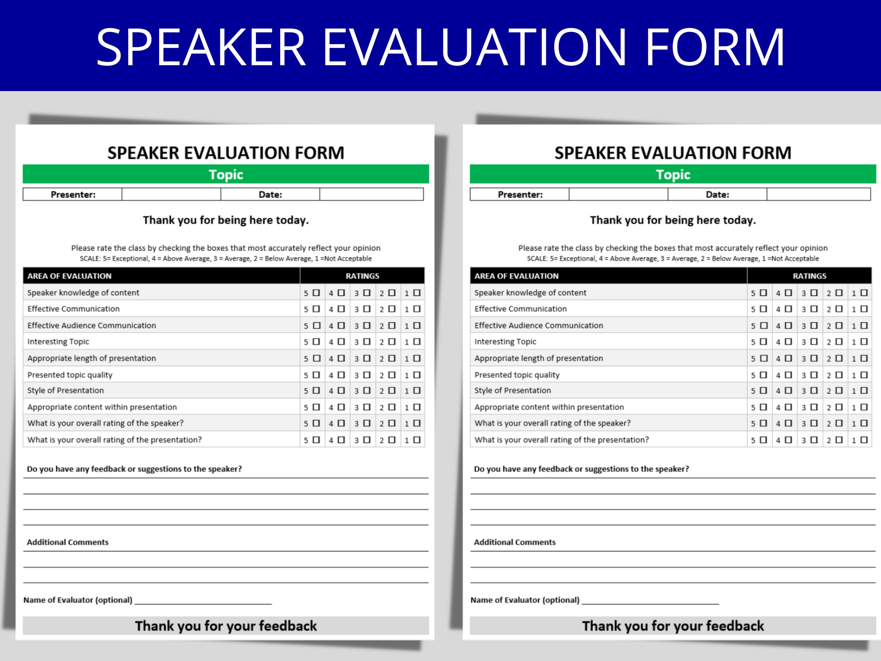 Editable Microsoft Word Speech Template