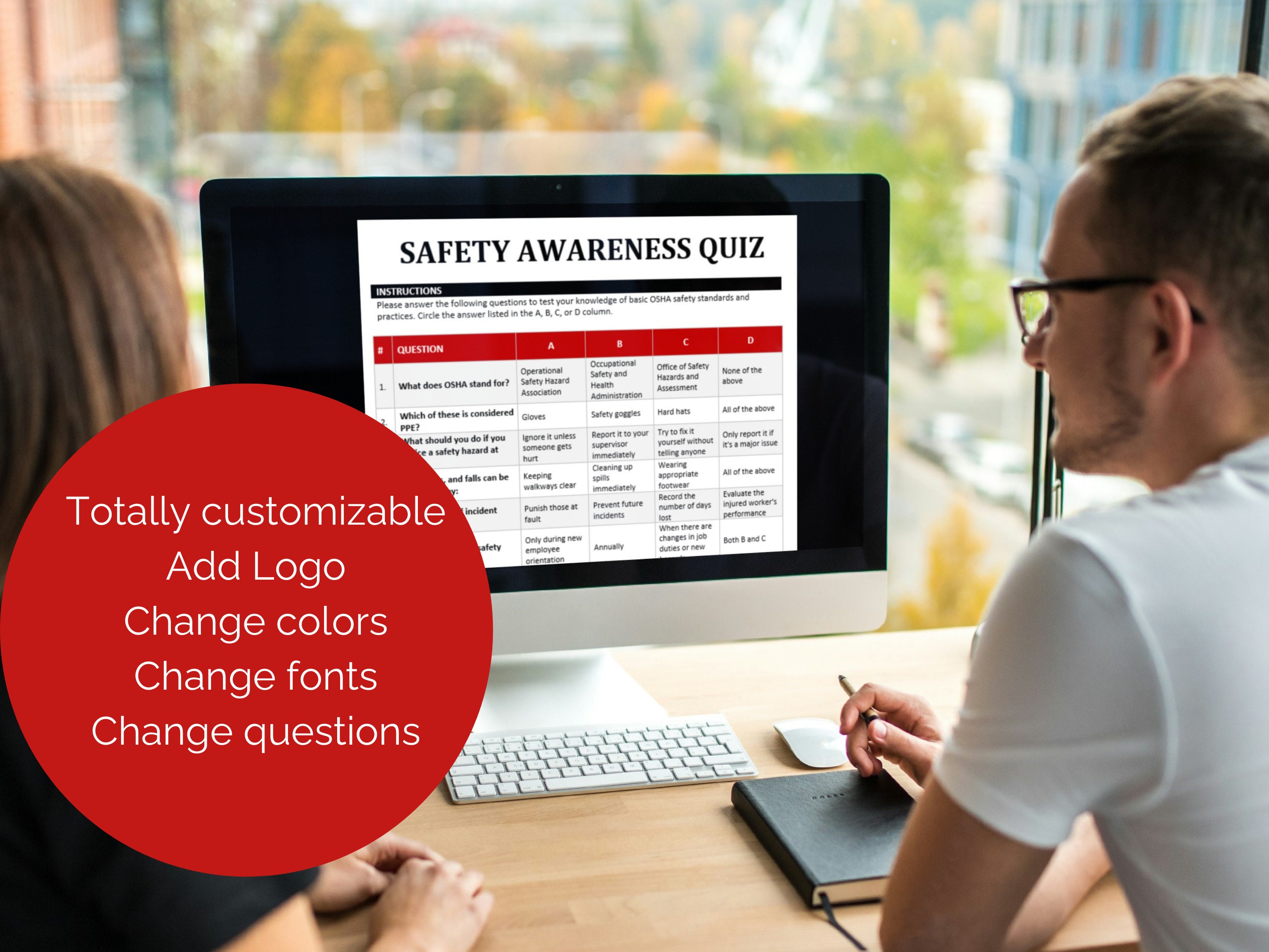 OSHA Safety Quiz Workplace Employee Safety Training PPE Policies ...