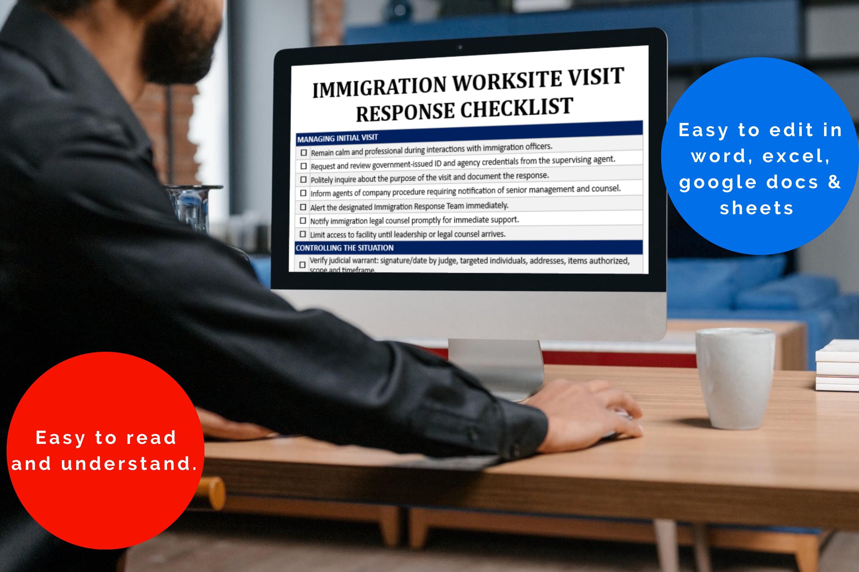 Ice Checklist ICE Workplace Visit Checklist: Immigration Compliance Guide ...