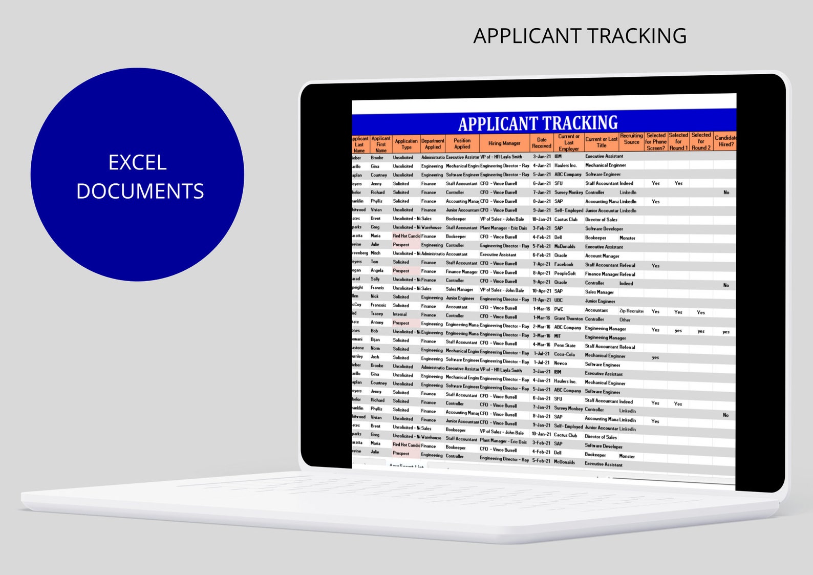 HR Excel Spreadsheet Bundle: Employee Roster | Headcount Tracker ...