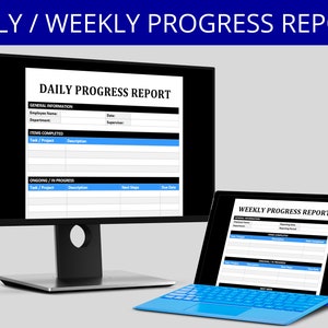 Employee Daily/Weekly Progress Report Template (Digital Download)