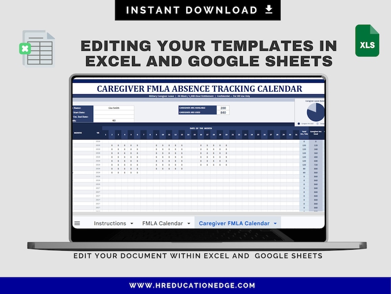 FMLA Absence Tracker Spreadsheet: Excel & Google Docs Templates for ...