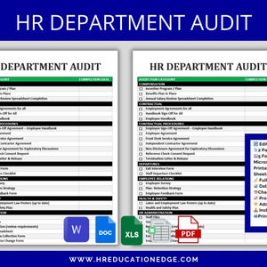 Plantilla de lista de verificación de auditoría de RR. HH.: Proceso interno y cumplimiento (descarga digital)