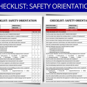 Complete Safety Onboarding Checklist: HR New Hire Template | Editable MS Word | Employee Training | Employment Templates & Forms