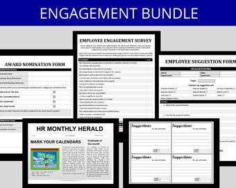 Mitarbeiter-Engagement-Paket | Vorschlag Box Vorlagen | HR-Vorlagen | Personal | Engagement-Umfrage | Feedback Vorschläge | Bundle