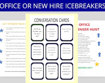 Office Icebreaker Games: Staff, New Hire Scavenger Hunt (Digital Download)