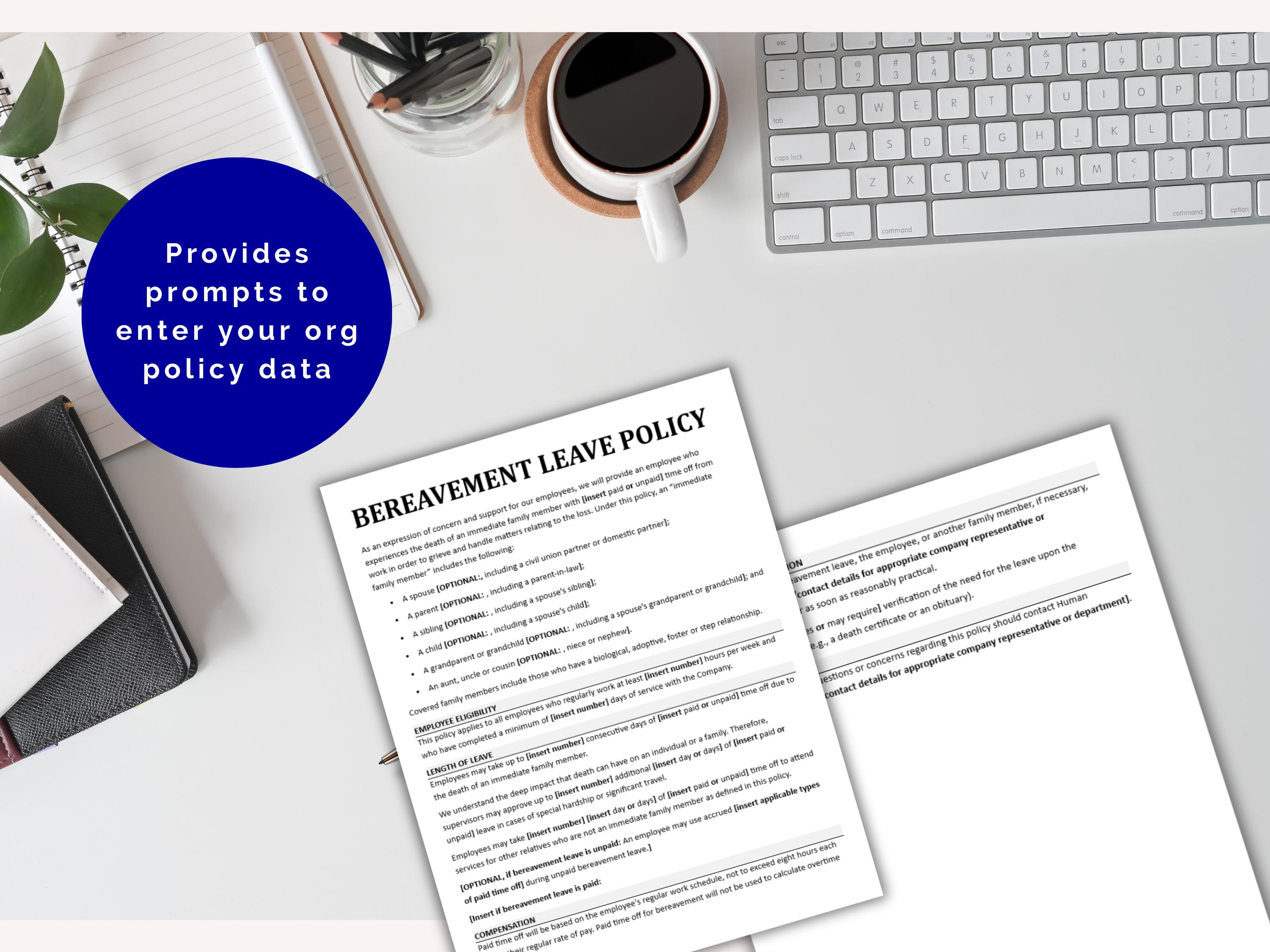 Bereavement Leave Policy | Leave Policy Template | Funeral & Grief ...