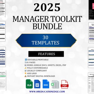 Manager Training Toolkit 2025, Employee Coaching, Leadership Development, Talent Management Performance Resources, Tools Templates and Forms