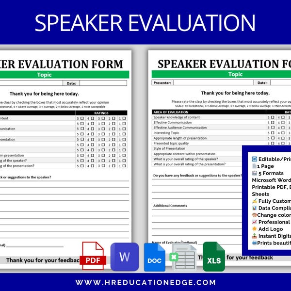 Business Evaluation Template Etsy