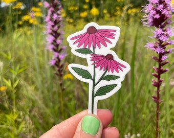 Purple Coneflower Sticker Regular & Holographic