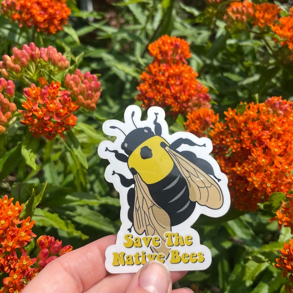 Save The Native Bees Sticker