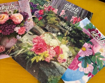 Lot of 6 Vintage Ideals Mothers Day Magazines Crafting Ephemera Collage Inspo