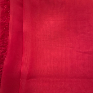 Red Sheer Chiffon Fabric 1.86 yard piece, 58” wide
