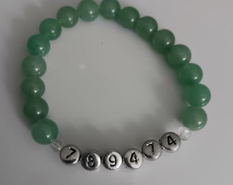 Deep Healing Green Aventurine Grabavoi Code Number 789474 Emotional Healing Stretch Crystal Bracelet