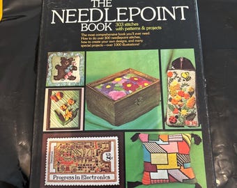 Vintage 1976 The Needlepoint Book 303 Stitches with Patterns & Projects Hardcover