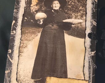 Witchy Grimoire Mushrooms Spellwork Book of Shadows Potions Witch Witchcraft Junk Journal Art Journal Writing Spells Keepsake 7.25x5x1.5