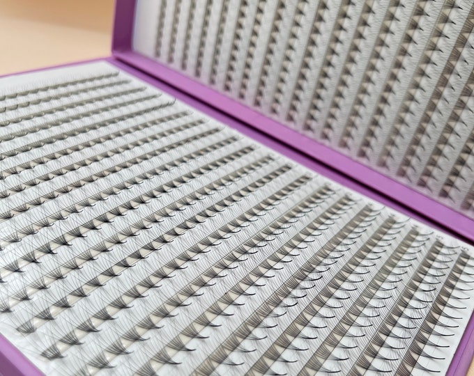 XXL 7D 0.07 Mix tray, 7d premade fans eyelash extensions, mix lengths, ~1200 fans each box