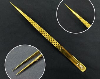 Straight isolation lash tweezers 14cm