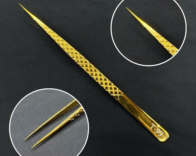 Straight isolation lash tweezers 14cm