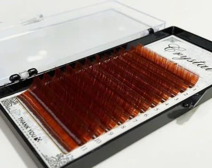 Colored Faux Mink Lash Extensions .07mm Mixed Tray (9-15mm) – 4 Bold Colors: Brown, Purple, White, Ombre, Premium Quality