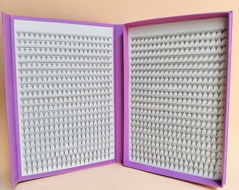 XXL 12D, 0.03 Mix tray, 12d premade fans eyelash extensions, mix lengths, ~950 fans each box