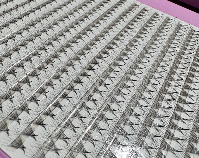 XXL 8D, 0.07 Mix tray, 8d premade fans eyelash extensions, mix lengths, ~1000 fans each box