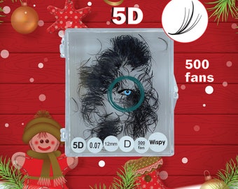 Wispy 5D premade lash extensions