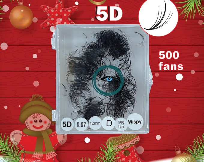Wispy 5D premade lash extensions