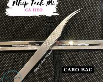 Curved insolation lash tweezers 12.3 cm long