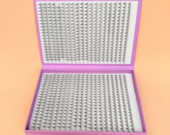 XXL 14D, 0.03 Mix tray, 14d premade fans eyelash extensions, mix lengths, ~750 fans each box