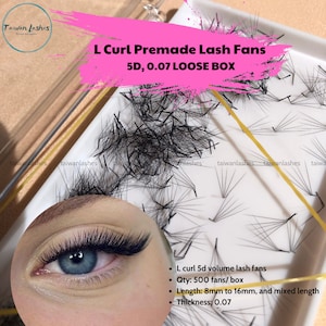 5D L curl Premade eyelash extensions fans