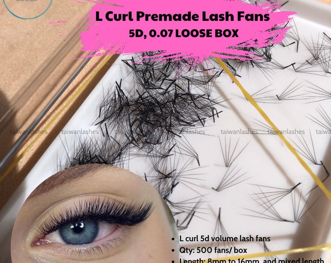 5D L curl Premade eyelash extensions fans