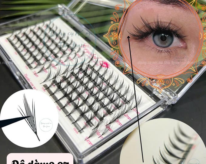 Premade Anime Spire Manga Lashes – Feather False Eyelash Extensions, Soft Cashmere Wispy Individual Lashes (8-15mm, C/CC/D Curl)