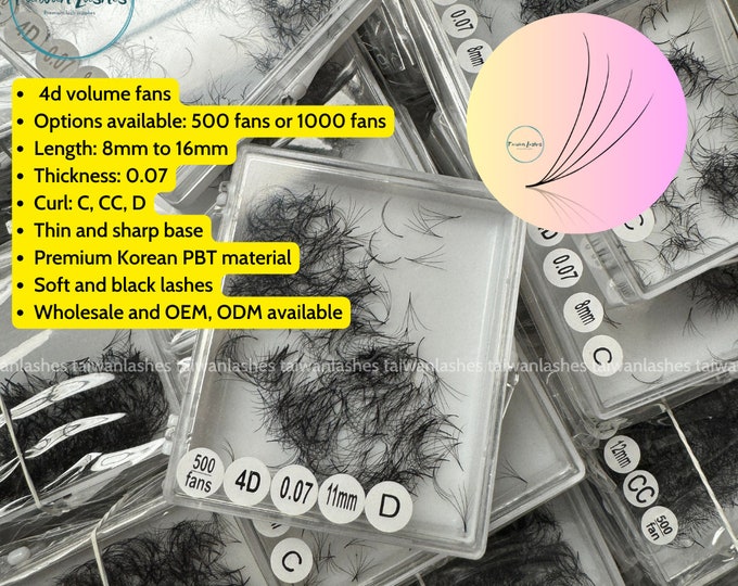 4d premade lash fans eyelash extensions for volume lash set 500 fans 1000 fans mix length
