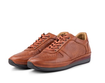 oppervlakkig Vallen Duizeligheid Muster Genuine Leather Men's Casual Shoes Shearling - Etsy