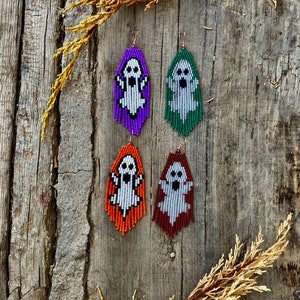 Violet Halloween earrings, Halloween ghost, Halloween gift, ghost earring, gothic earring, halloween jewelry, gothic jewelry image 9