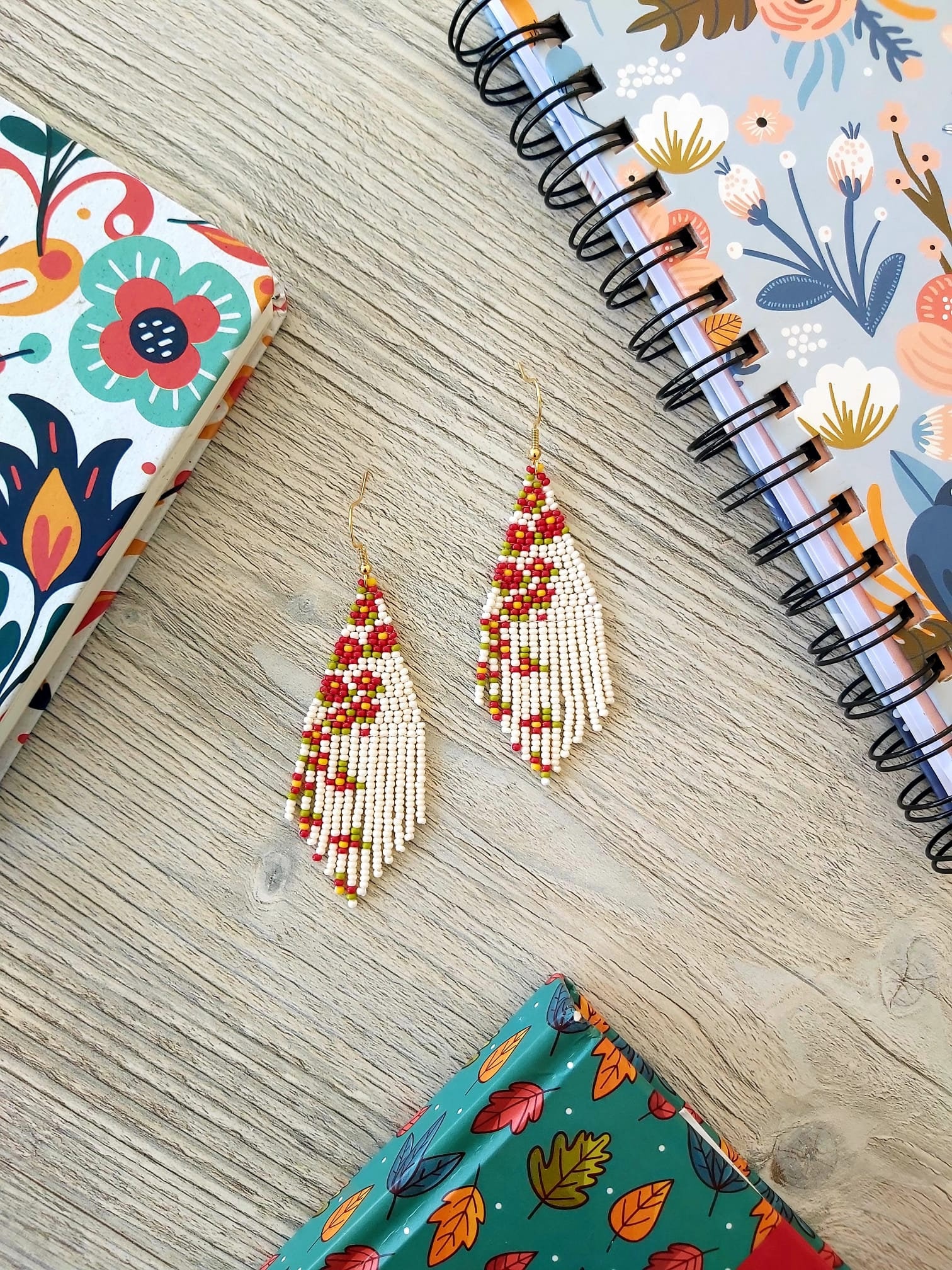 Small Spring Beaded Fringe Earrings Seed Bead Earrings Dangle - Etsy
