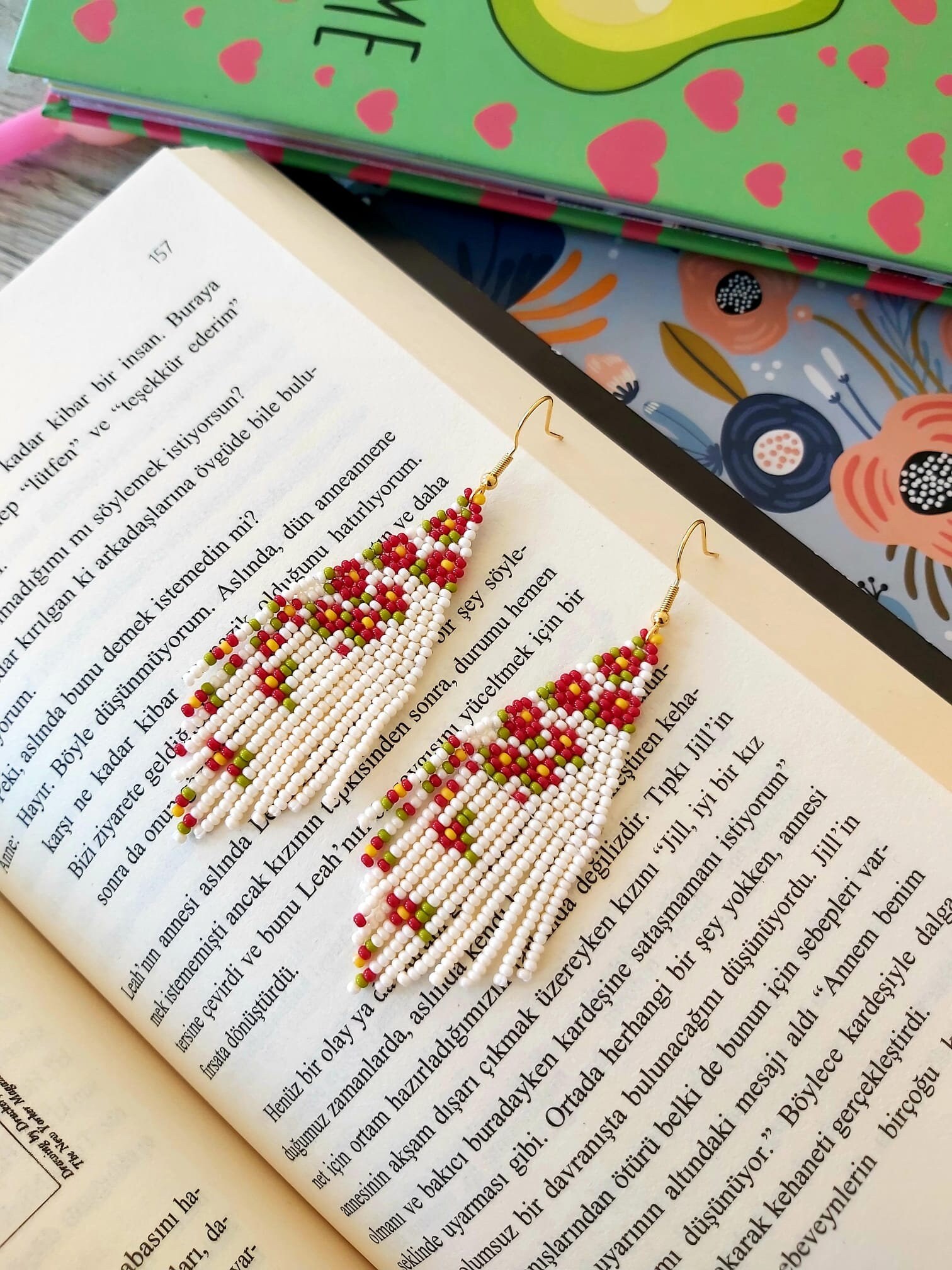 Small Spring Beaded Fringe Earrings Seed Bead Earrings Dangle Boho ...
