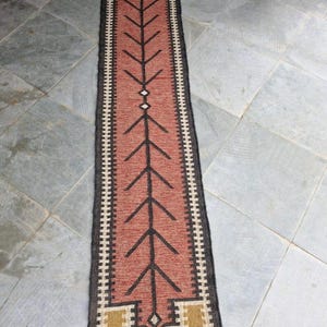 Handmade Kilim Runner Rug For Stair Decor/ Handwoven Wool And Jute Runner Bohemian Rug Vintage Kilim Rug Custom Kilim Runner 2x22 Feet