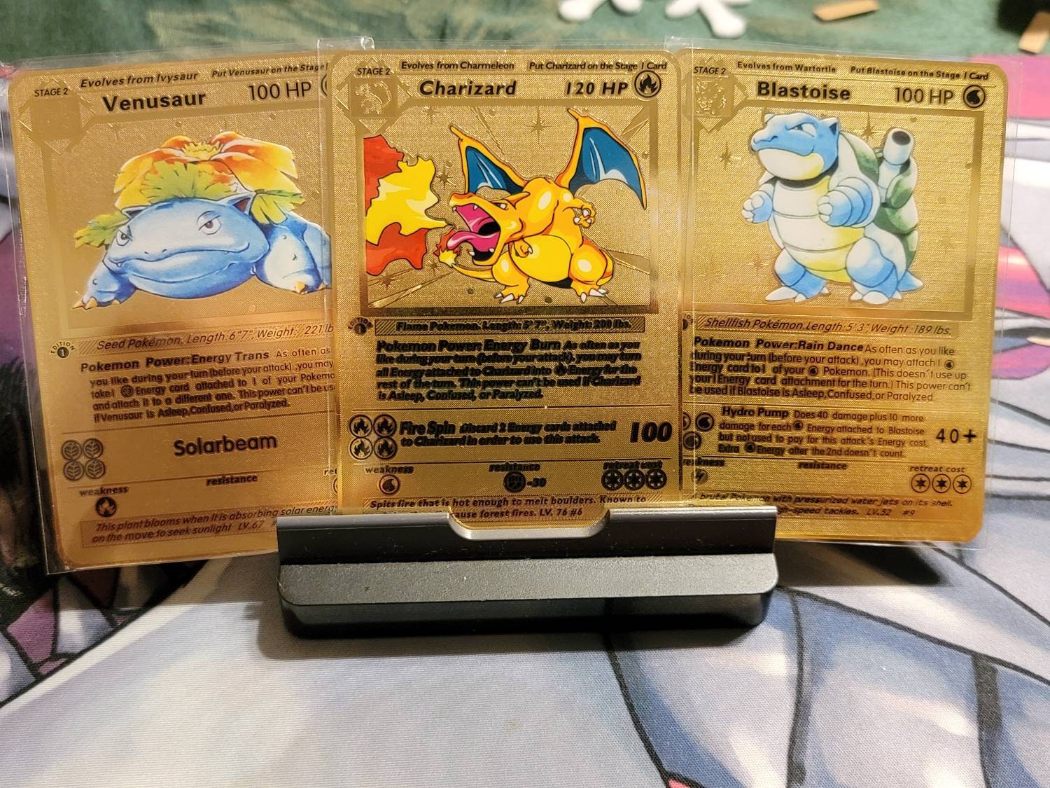 10000Point Español Cartas Pokemon Metal Gold Card Box Golden