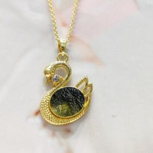 A Grade Certified Moldavite Pendant Necklace: High Vibration Sterling Silver Jewelry