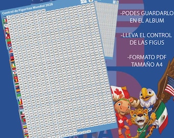 World Cup 2026 Soccer Sticker Checklist Printable | Panini Album Tracker PDF | Sticker Collection List | Instant Download