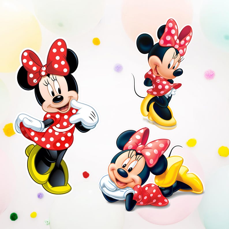 Minnie Mouse Birthday Party Decorations | Printable Table Backdrop | Disney characters | Instant Download image 3