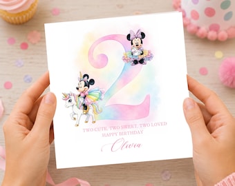 Unicorn Rainbow 2nd Birthday Invitation Template Two Cute Two Sweet Girl Party Invite Editable Canva Template Instant Download Printable
