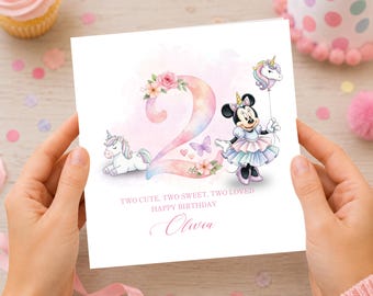 Unicorn 2nd Birthday Invitation Template Two Cute Two Sweet Girl Floral Party Invite Editable Canva Template Instant Download Printable