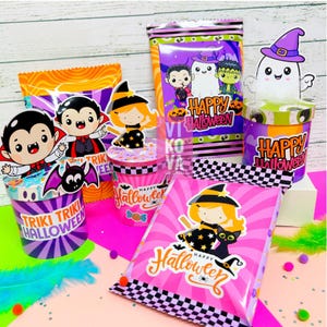 Halloween Party Bundle Printable, Editable Canva Party Kit, Spooky Decor Digital Download